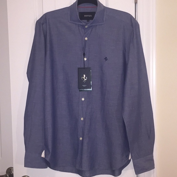 Ferrari Other - 🆕NWT Men's Ferrari French Collar Chambrey Shirt